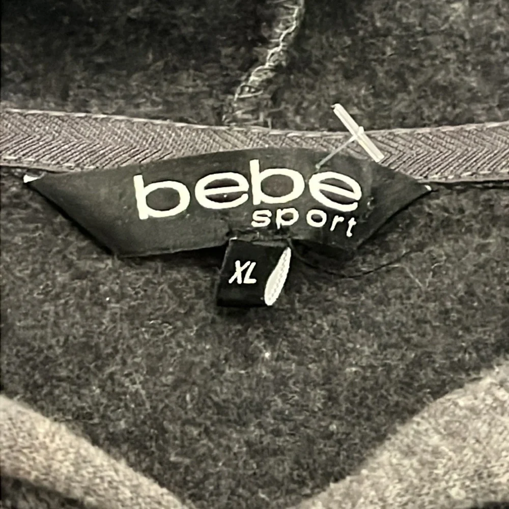 Bebe Women’s Gray Hoodie with Sequins Bebe Logo